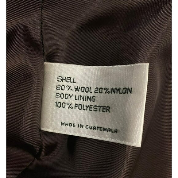 Talbots Wool Coat Size 16 Brick Red Peacoat Classic Zip Front Car Jacket - Picture 11 of 12